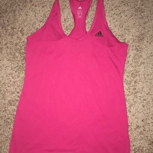 Pink adidas tank top